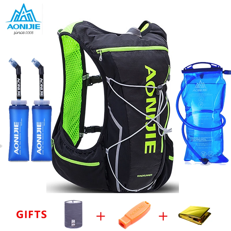 2018 AONIJIE Pro de las mujeres de los hombres 10L al aire libre bolsas mochila de senderismo chaleco maratón mochila ciclismo opcionales botella de agua de botella bolsa - 1