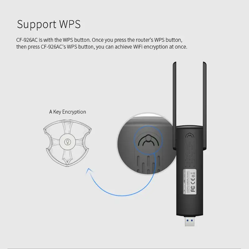 Usb Wifi адаптер 1200 Мбит/с двухдиапазонный Wifi ключ Бесплатный привод компьютер AC сетевая карта USB 3,0 антенна 802.11ac/b/g/n 2,4 ГГц+ 5,8 ГГц