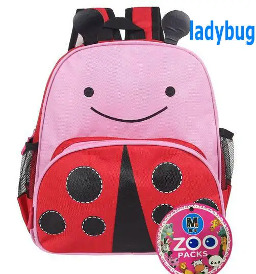 Привлекательный дети рюкзак милые дети мультфильм животных satchels- 15 цветов - Цвет: ladybug