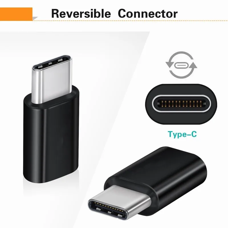 3PCS Portefeuille Type C Adapter Micro USB to USB C Adapter Data Syncing Charging For Samsung Galaxy S8 Plus OnePlus 5 3 Charger (6)
