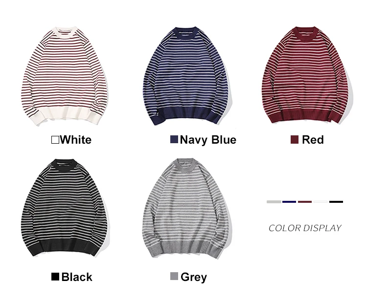 LAPPSTER, полосатые свитера в Корейском стиле с открытыми плечами, 2019 Мужской пуловер, мужской свитер с круглым вырезом, Harajuku, пара повседневных