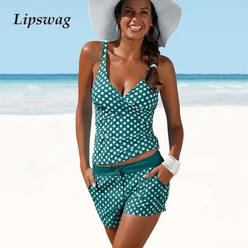 

retro women polka dot high waist bikini swimwear sexy push up bikini set swimwear shorts two piece bathing suit beachwear S-XXL