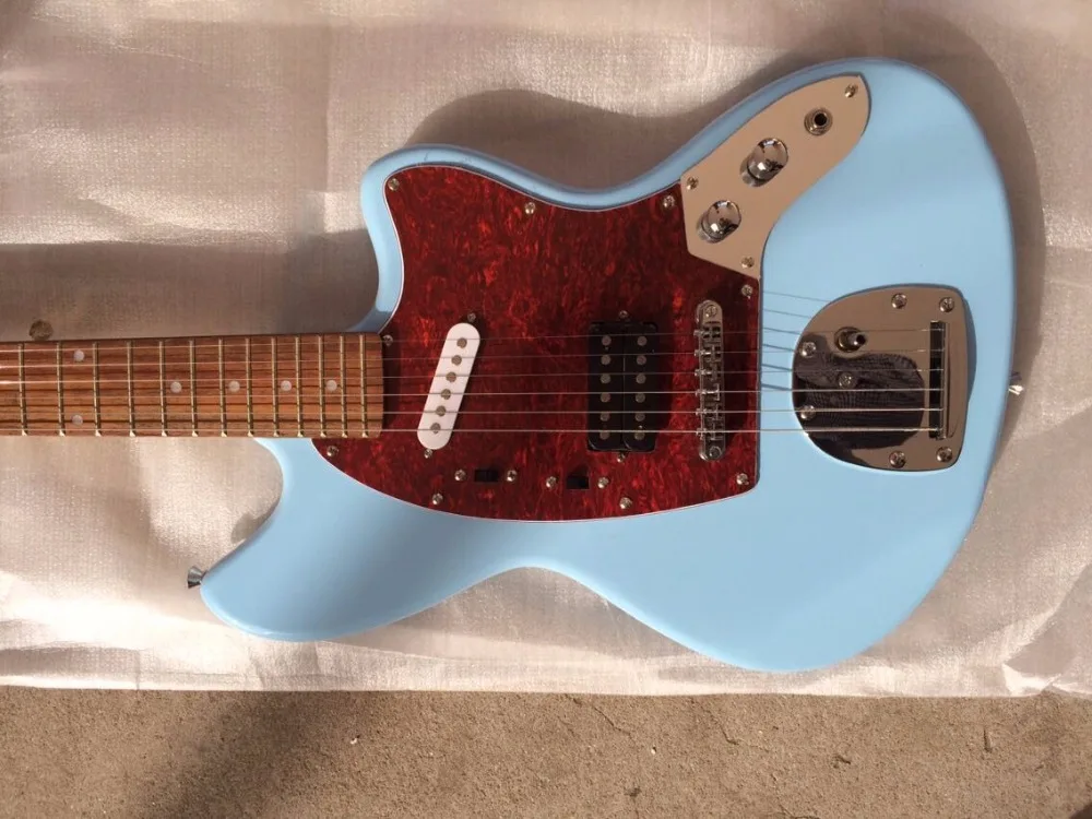 Wholesale new arrival STR Jaguar model Electric Guitar mahogany body,in blue 141001