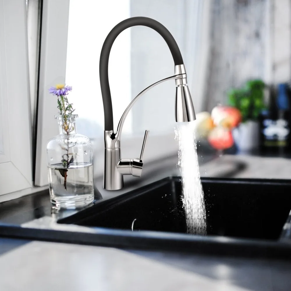 

Modern 360 Degree Rotating LED Kitchen Taps Pull Out Spray Basin Mixer Bathroom Toilet Sink Water Tap Faucet