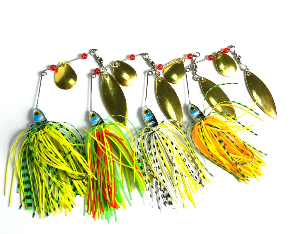 artificiail fishing spinner 40pcs lead jig head 0.61oz Spinner Baits