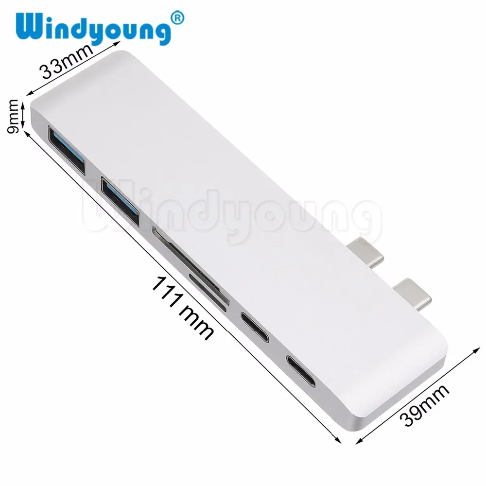 USB C концентратор type C концентратор SD/Micro SD кард-ридер тип-c к USB 3,0 с PD зарядное устройство для MacBook Pro // MacBook Air
