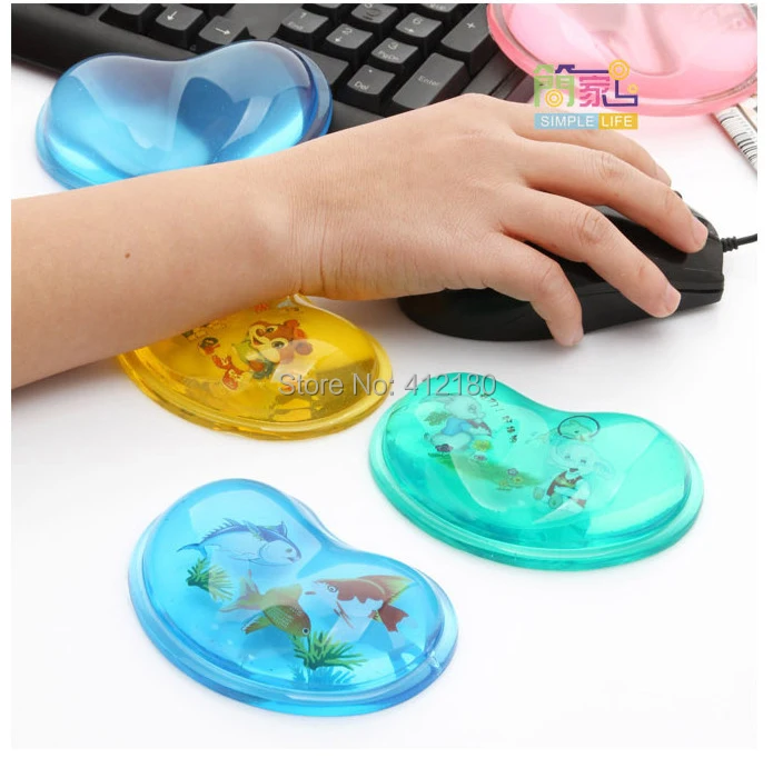 cute mouse hand rest wrist support pad crystal silica gel mouse pad