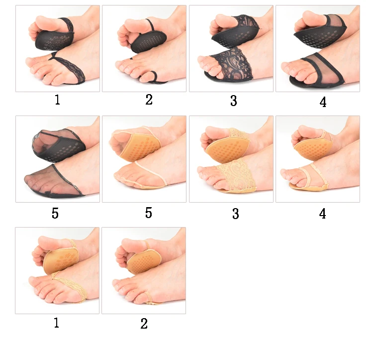 Thickening Super Soft High Heels Cushion Protector Foot Feet Care Shoe Forefoot Pad Insoles Stickers Non Slip Half Yard Pad 08