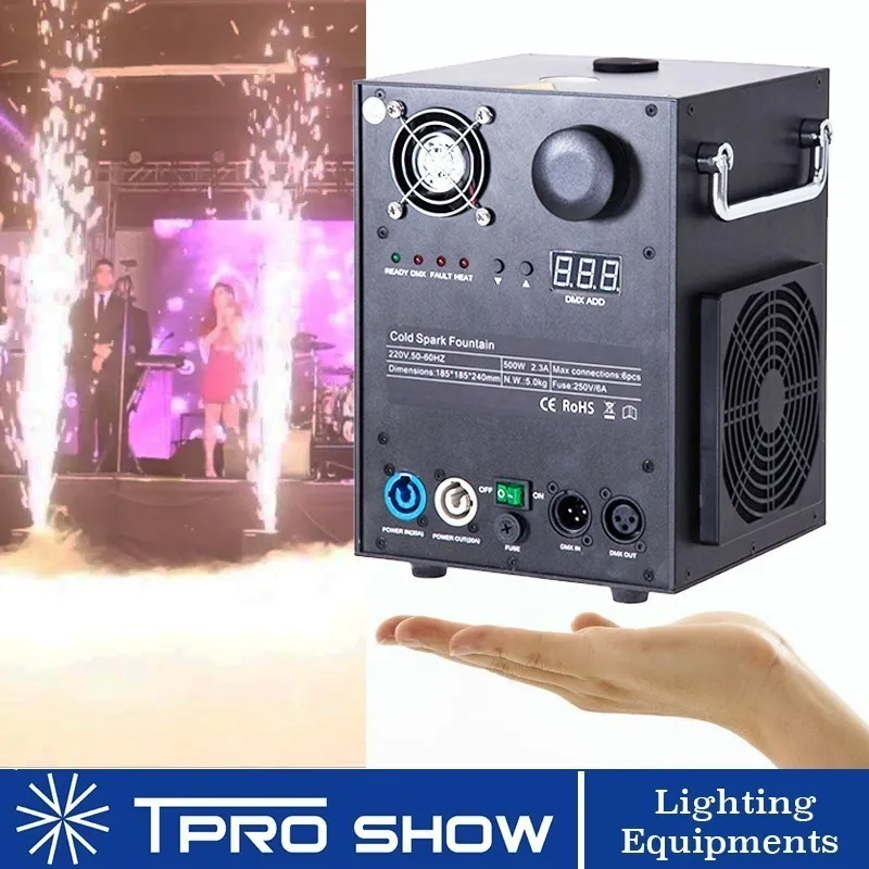 Mini Sparkular Indoor/Outdoor Weddings Dmx/Remote Control Fireworks Cold Spark Fountain Machine Smokeless Flight Case No Card