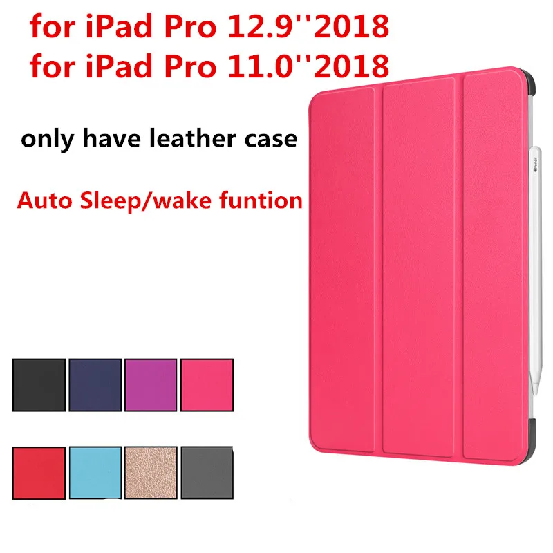 

2018 Ultra Slim Smart Case for iPad Pro 11 inch Stand Leather Case for Apple iPad Pro 12.9 Leather Magnetic Smart Leather Cover