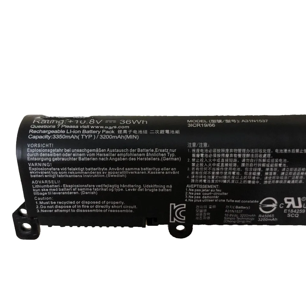 10.8V 36Wh/3200mAh A31N1537 new Original A31N1537 Laptop Battery For Asus VivoBook F441U X441UA R414 A441U 10.8V 36Wh/3200mAh A31N1537 new Original A31N1537 Laptop Battery For Asus VivoBook F441U X441UA R414 A441U