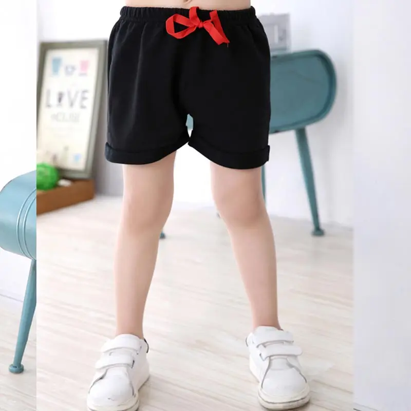Новые шорты для маленьких мальчиков и девочек летние шорты высокого качества Детские хлопковые пляжные однотонные штаны детей Повседневные шорты для мальчиков
