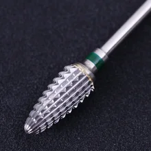 Зеленое сверло для ногтей, Сменные аксессуары для электрической машины, пилочки для ногтей, Маникюрный Инструмент для дизайна ногтей