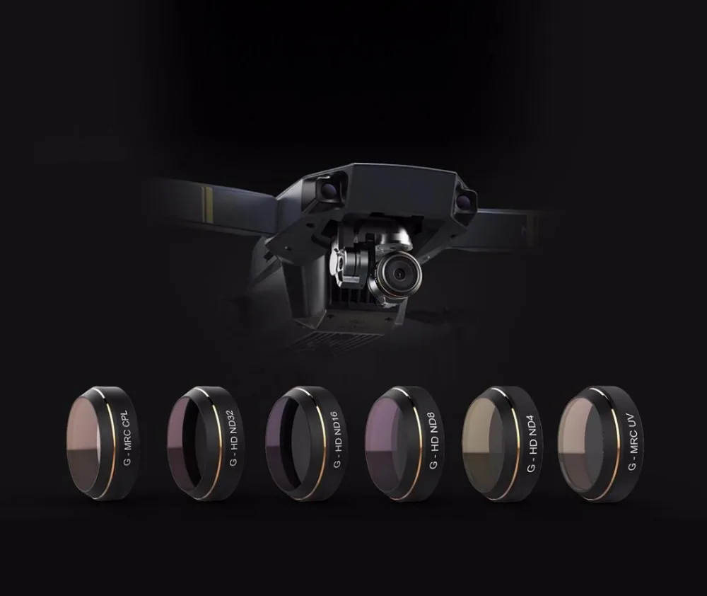 PGYTECH MAVIC PRO фильтр CPL UV ND4 ND8 ND16 DJI Mavic Pro фильтр для камеры комплект аксессуаров