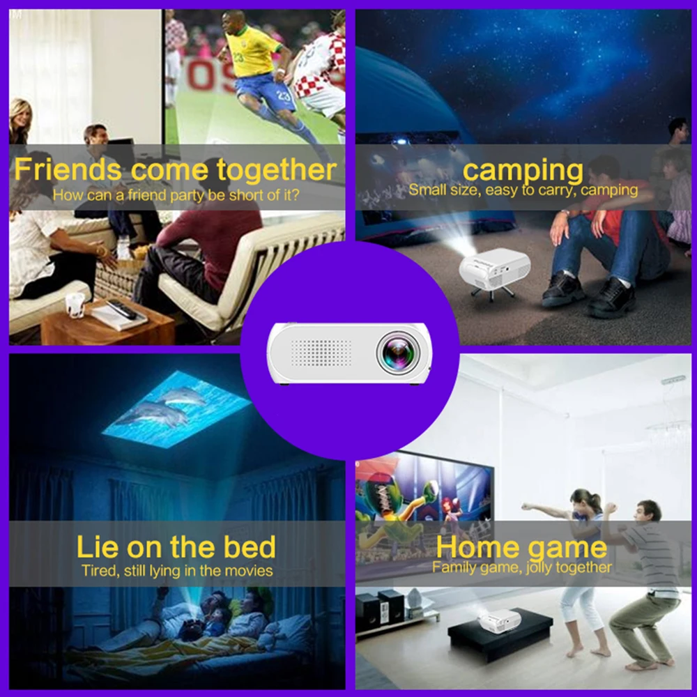 YG-320 Mini LCD LED 1080P HD Projector 400-600 Lumens 320 x 240 Pixels Home Video Theater Media Player Cinema Portable Projector YG-320 Mini LCD LED 1080P HD Projector 400-600 Lumens 320 x 240 Pixels Home Video Theater Media Player Cinema Portable Projector