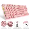 Motospeed-Teclado mecánico inalámbrico GK82 tipo-c, 2,4G, con cable, para jugar 87Key, interruptor rojo, retroiluminación LED recargable para PC y portátil ► Foto 2/6