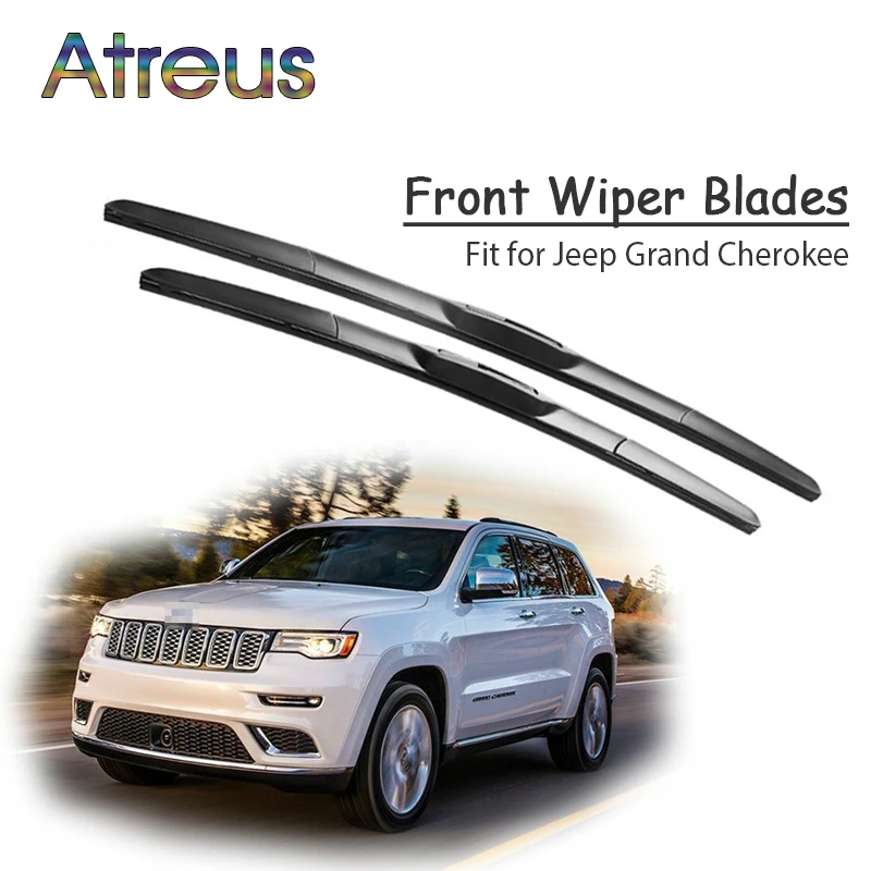 Atreus 2pcs High Quality Long Life Rubber Front Wiper Blades For Jeep