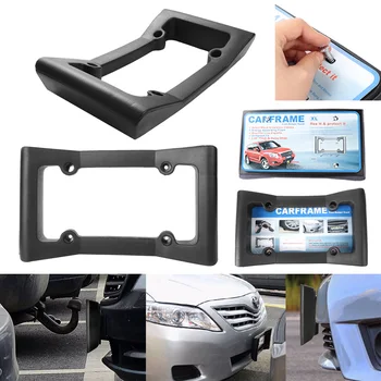 

Car Auto Black Front Bumper Guard EVA License Plate Frame Tag Cover Protector anti collision protection Car Accessories