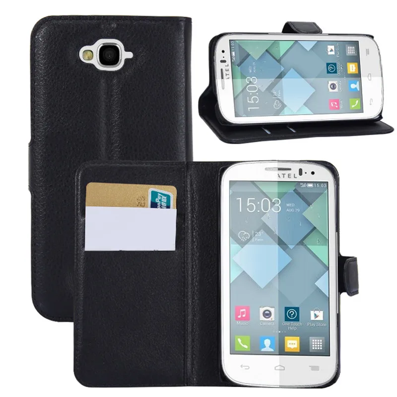PU Leather Wallet Phone Cases for Alcatel One Touch Pop C7 Case OT7040 Flip Cover Stand Magnetic + Card Holder |