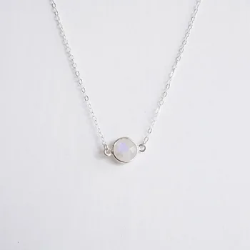 

Moonstone necklace jewelry, Iridescent jewelry, silver pendant necklace