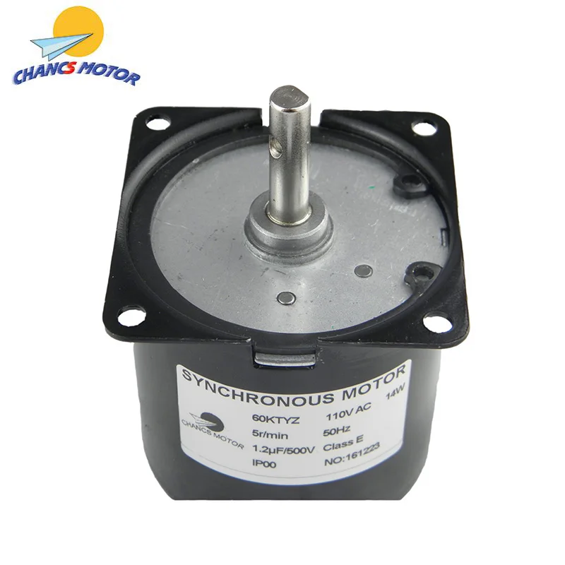 CHANCS 60KTYZ синхронный мотор редуктор AC 110 130V 5/6r/min CW/CCW управления 14W для электрические