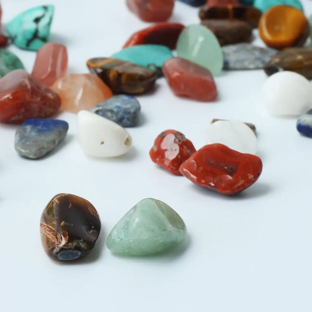1 пакет смешанные цвета перевернутые камни чакра бусины драгоценные камни каменные чипсы tumblestins 1-2,5 см нерегулярные