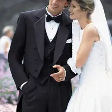 Ласточкин хвостый черный лацкан с тупым углом Модные мужские английские костюмы, сделанные высокого качества, Формальные Свадебные вечеринки, выпускного вечера, 3 шт