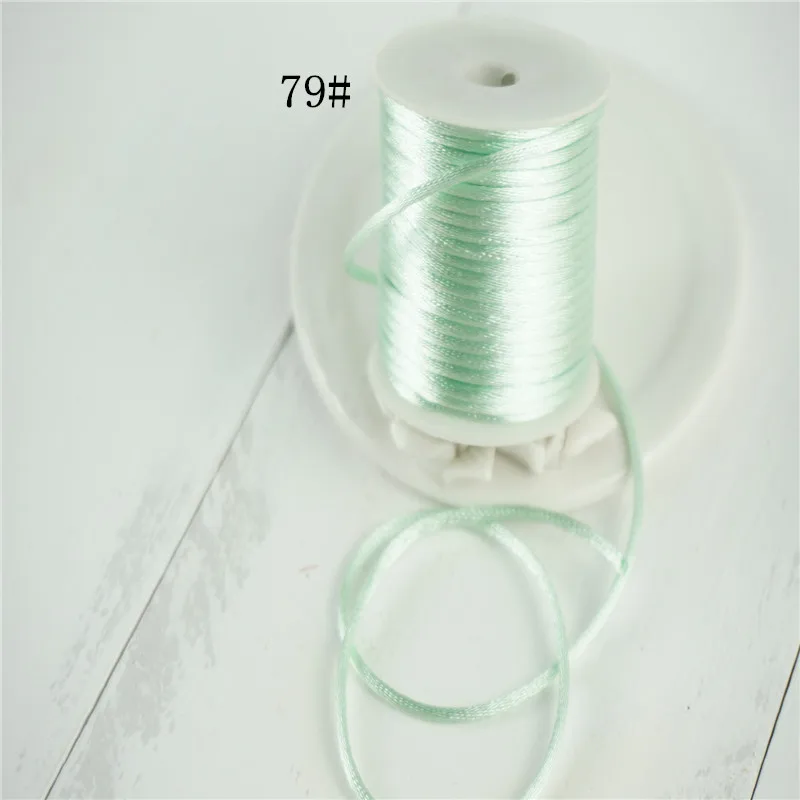 

2mmX10m/roll Strong Braided Macrame Silk Satin Nylon Cord Rope DIY Making Findings Beading Thread Wire 2mm
