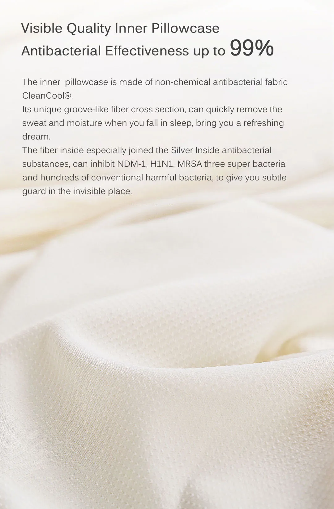 Original Xiaomi 8H Cool Feeling Slow Rebound Memory Cotton Pillow H1 Super Soft Antibacterial Neck Support Pillow