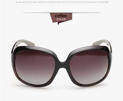 FEISHINI модные большие очки оправа Mujer Oculos Feminino винтажные высококачественные классические красивые Овальные Солнцезащитные очки женские поляризованные - Цвет линз: WPGJ037 COFFEE