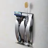 Wall Mount Toothbrush and Razor Holder Self-Adhesive Stainless Steel Bathroom Cabinet Organizer Accessories ► Photo 3/6