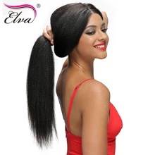 Elva Hair 250% Density Lace Front Human Hair Wigs Pre Plucked Hairline With Baby Hair Brazilian Yaki Straight Remy Hair Wigs