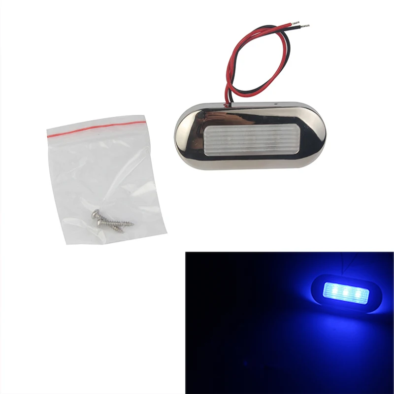 

12V Marine Boat RV LED Light Blue/White Stainless Steel Anchor Stern Light