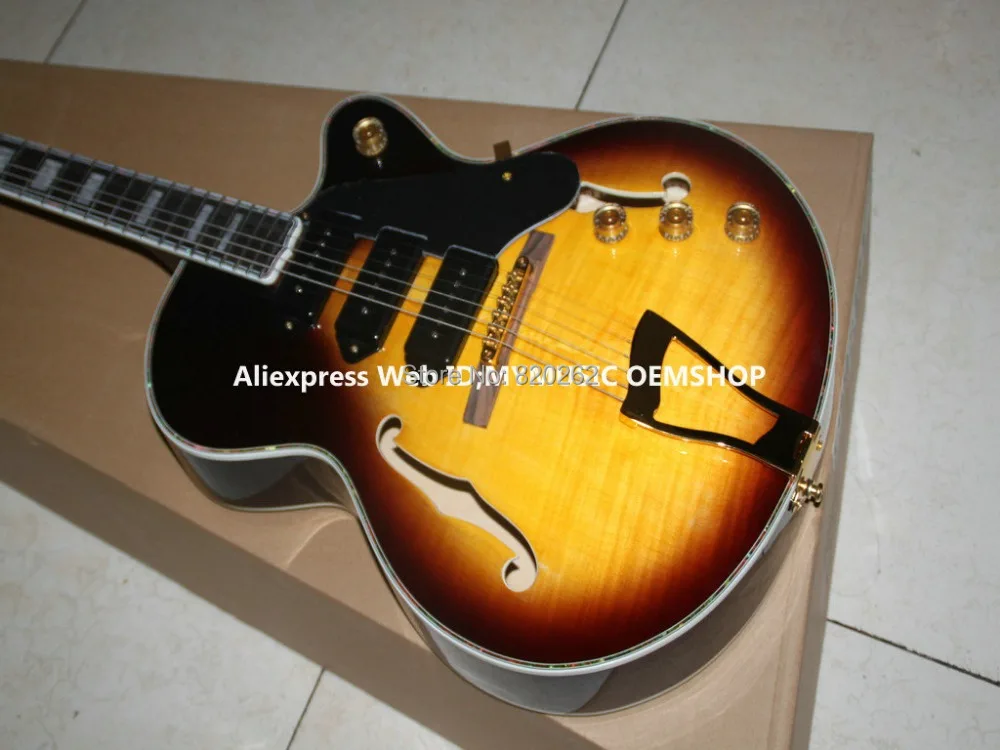 

New Arrival 3 Pickups Hollow Jazz Guitar Wholesale OEM From China Best Selling