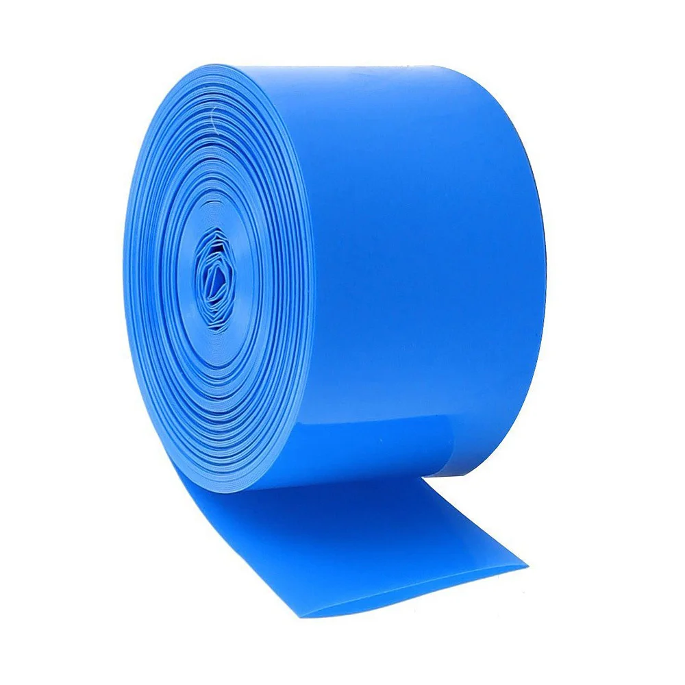 New 10M 29.5mm PVC Heat Shrink Tubing Wrap for 1 x 18650 Battery Blue