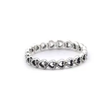 Совместимо с европейскими ювелирными кольца из стерлингового серебра 925 для женщин, связанные любовь Серебряное кольцо Размер 6-9