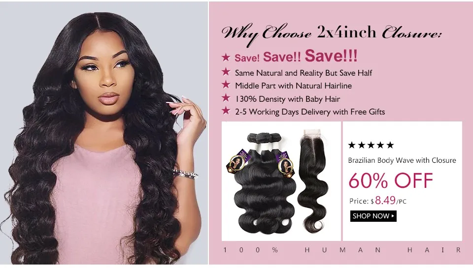 brazilian body wave hair with closure 960