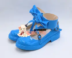 LoveLive! солнце! Цусима Есик синий взрослых короткие Косплэй Обувь Сапоги и ботинки для девочек X002