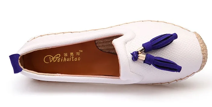 QQ20180625-184946.Women Flats Shoes Spring Autumn Fisherman Shoes Flock Lazy Loafers Fringe Women Casual Single Shoes