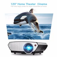 HD Projector 2000 Lumens LCD LED Multimedia Portable mini Video Projector Home Theater Cinema Movie Projector Black 803B