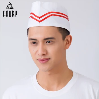 

Wholesale High Quality Navy Style Chef Flat Hats Restaurant Hotel Bakery Kitchen Sushi Catering Work Wear Caps Accessories