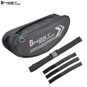 

GHOST RACING Motorcycle Waterproof Moto Tank Bag Black Waist Bag Motorbike Handlebar Bag Single Shoulder Bag Motorcycle Backpack
