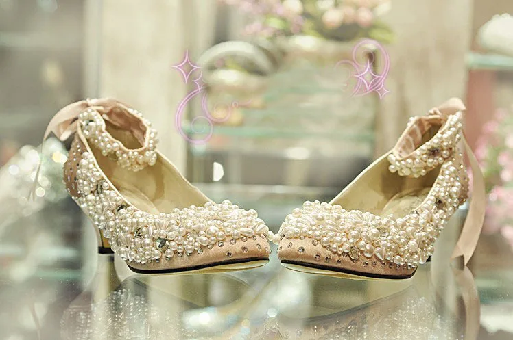 

Popular Shoes women rhinestone sewing wedding shoes bride formal dress the banquet high heele wedding dress Popular Shoes women
