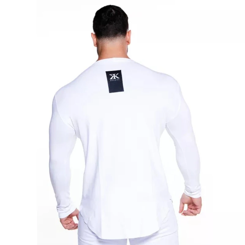 Hirigin модные новые Для мужчин Jogger Спортивная футболка Бодибилдинг Фитнес мышцы, топ с длинными рукавами, футболки, верхняя одежда
