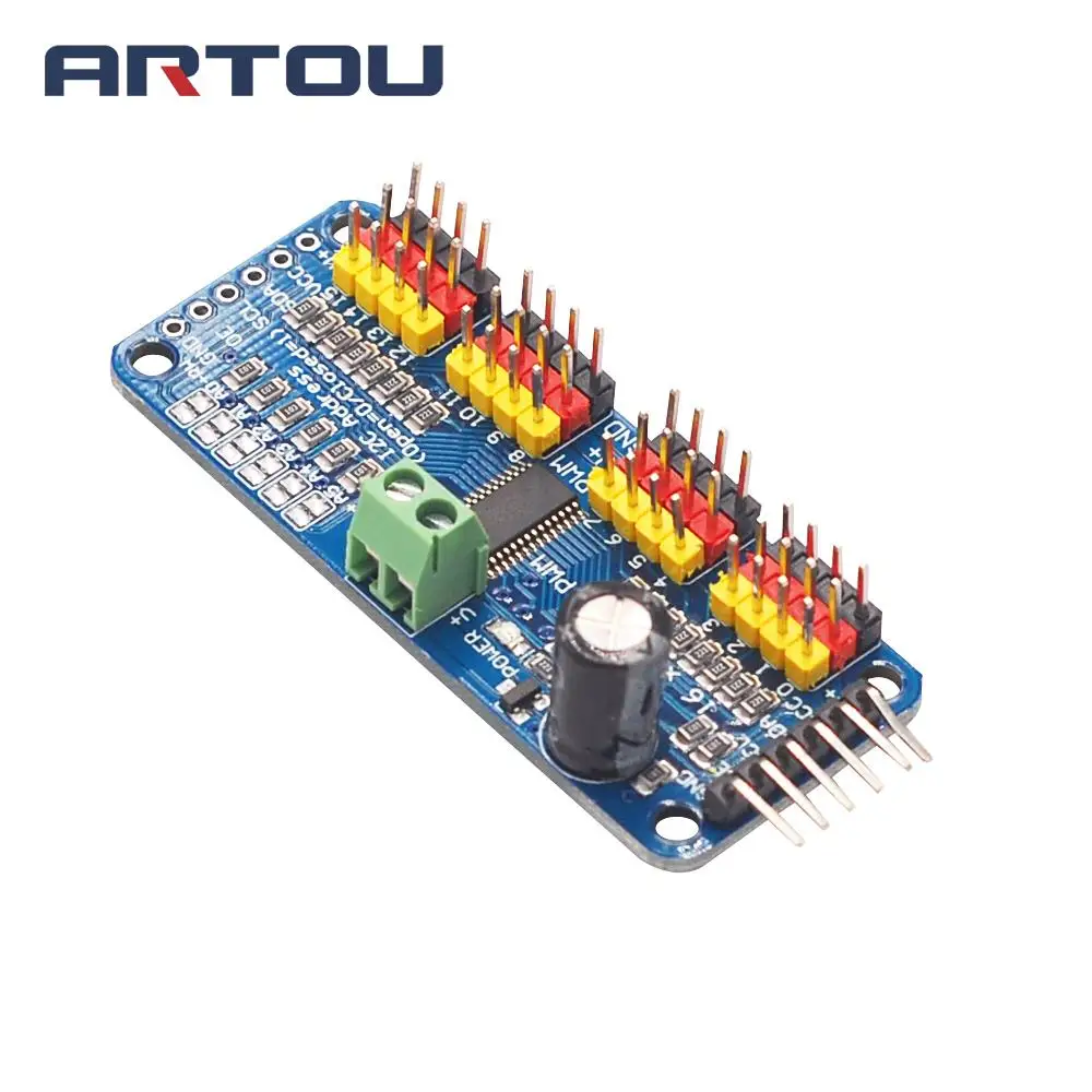 

1PCS PCA9685 16-Channel 12-bit PWM Servo motor Driver I2C Module for Robot