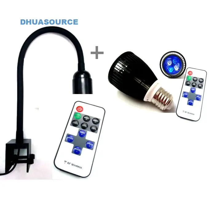 

led aquarium light with dimmable remote control clip clamp Led plant lighting 8-10W Fish Tank Aquarium supplies