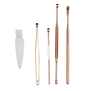 

Pack of 5pcs, Portable Stainless Steel Ear Picks Earwax Curette Remover Cleaning Tools