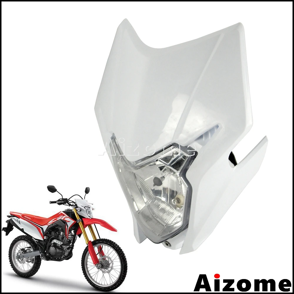 Белый мотоцикл фара обтекатель для Honda CRF150L CRF 150L двойной Спорт 35 Вт фары комплект Байк Hi/Lo луч маяк