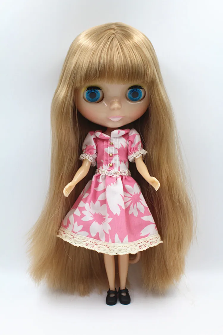 Blygirl Куклы светло-золотистые прямые волосы Блит тело куклы мода может ремонт макияж кукла белая кожа 30 см 1/6