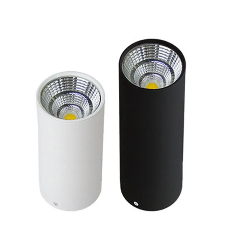 

20X DHL Black /White 3W-20W Led COB Downlight 20cm/30cm hole-free clothing shop wall mounted AC85-265V COB downlight lamp